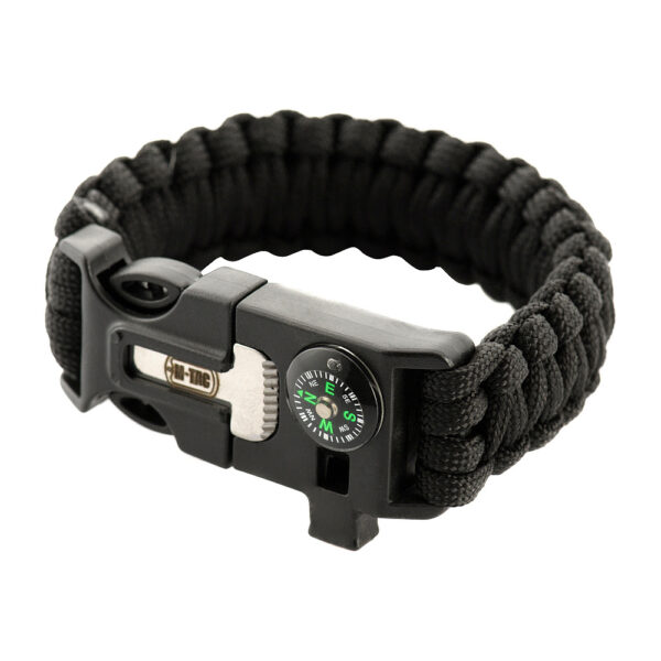 M-Tac paracord bracelet with spark cutter, compass and whistle