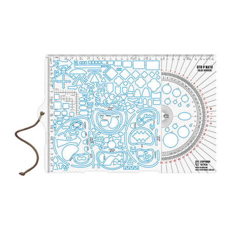 BIG TACTICAL RULER PROTRACTOR NATO 315×208 MM (BLUE EDGE)